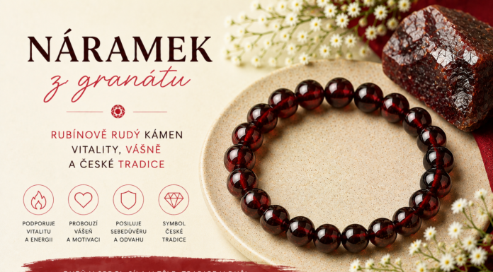 Náramek z granátu: rubínově rudý kámen vitality, vášně a české tradice
